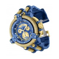 Мъжки часовник Invicta King Python Reserve Swiss Made син със златно, снимка 2 - Мъжки - 43284907