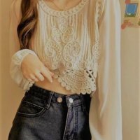 Елегантни блузи, Бяла блуза, Бежова блуза, Дамска копринена блуза, снимка 3 - Блузи с дълъг ръкав и пуловери - 43250160
