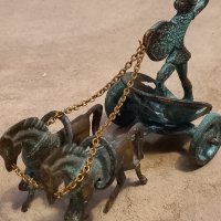 мини бронзова статуетка римска колесница , снимка 6 - Статуетки - 43906146