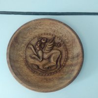 Дърворезба върху чиния ,,БАЗИЛИСК,,, снимка 3 - Пана - 26517375