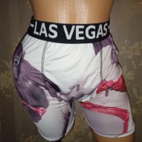 YMF-L-Забавен мъжки боксер с апликация и надпис-Las Vegas, снимка 1 - Бельо - 43770317