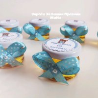 Подаръчета за гостите бурканчета с мед за бебешка погача на тема Мечета, снимка 5 - Други - 33477940