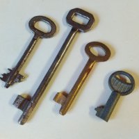 Стари ключове 3 бр., снимка 2 - Антикварни и старинни предмети - 26928678