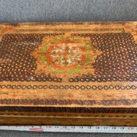 Българска голяма дървена красива етно кутия-6, снимка 2 - Други ценни предмети - 43996562