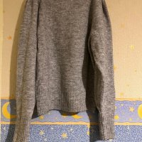 Сив дамски пуловер , снимка 1 - Блузи с дълъг ръкав и пуловери - 39397682