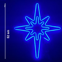 Светеща коледна LED звезда, водоустойчива, снимка 2 - Декорация за дома - 43487515