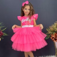 Рокля Барби с диадема, снимка 1 - Детски рокли и поли - 43217632