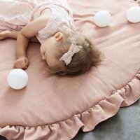 Ruffles Play Mat - Кръгло стилно килимче с къдрички, снимка 6 - Мебели за детската стая - 36878316