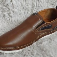 Обувки, кафяви, естествена кожа, код 308/ББ1/65, снимка 5 - Спортно елегантни обувки - 36657740