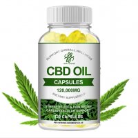 CBD 120 000mg 120 капсули конопено масло Канабидол, снимка 1 - Хранителни добавки - 37591834