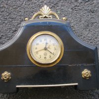 Каминен часовник с позлата, снимка 2 - Антикварни и старинни предмети - 28610802