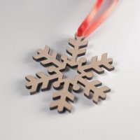 Дървена играчка за елха (снежинка), снимка 11 - Коледни подаръци - 38853171