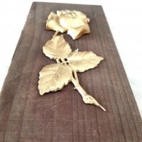 Дървено мини-пано ,,Златна роза,,, снимка 4 - Колекции - 32745173
