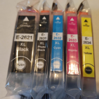 Мастилници, тонер, касетки,  мастило за принтер Епсон, Epson T2621, 2631 2632 2633 2634 XL, снимка 2 - Консумативи за принтери - 24817935