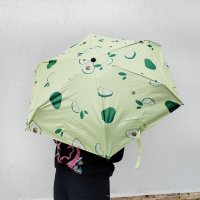 4451 Малък сгъваем чадър в калъф Плодове, с UV защита, противоветрен, снимка 6 - Други - 44127309