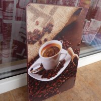 Метална табела кафе зърна лъжичка чувалче магазин видове, снимка 2 - Декорация за дома - 43121254