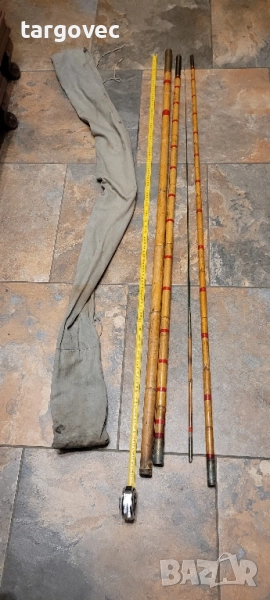 старинна бамбукова рибарска пръчка, снимка 1