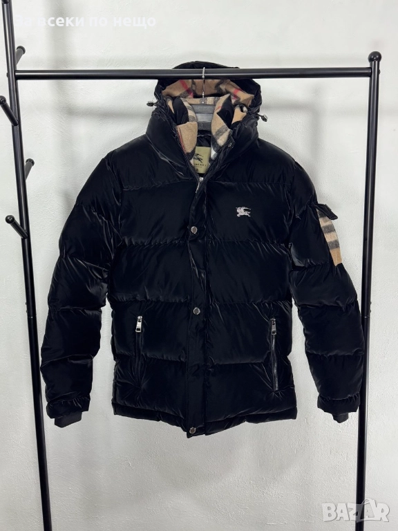 Burberry Мъжко Черно Зимно Яке С Качулка Бърбъри Код V.B.82, снимка 1