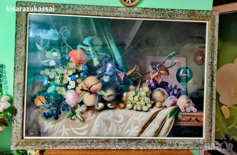 Огромна картина   Натюрморт - техника Сух пастел., снимка 1