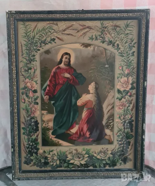 Стара Картина на Христос, снимка 1