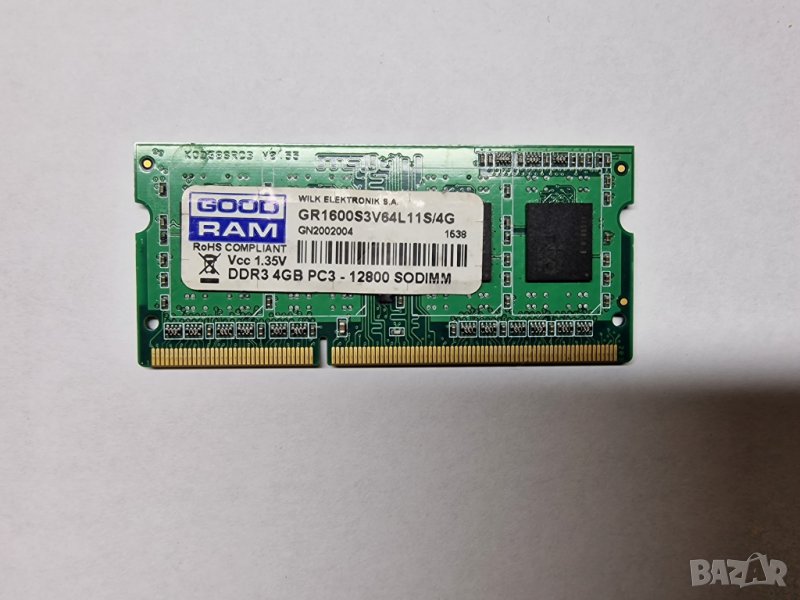 4GB DDR3 1600Mhz GoodRam Ram Рам Памети за лаптоп с гаранция!, снимка 1