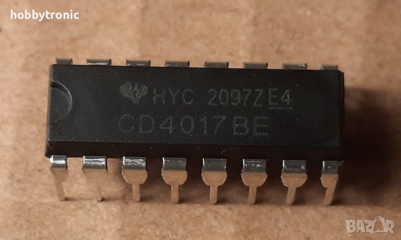 CD4017 синхронен десетичен брояч с дешифратор, снимка 1