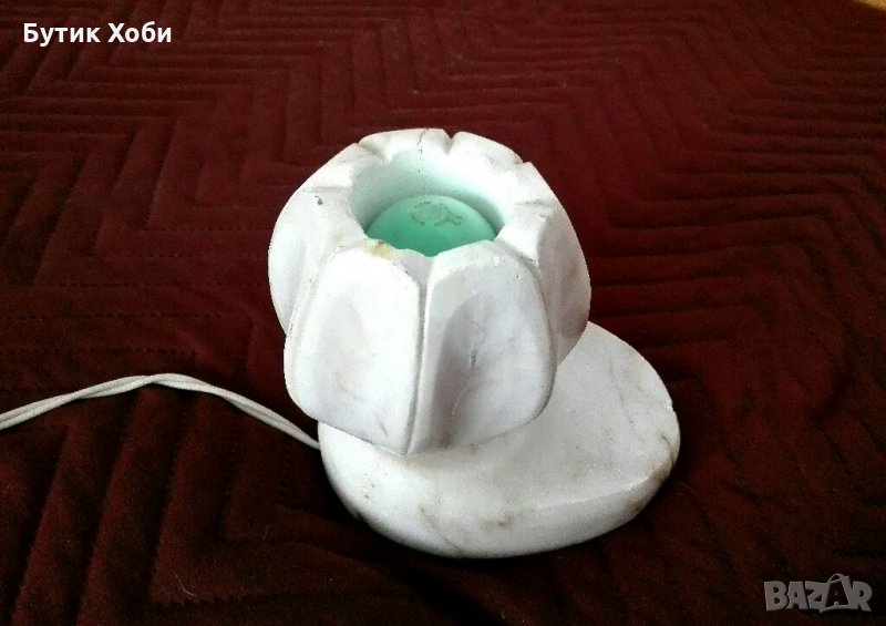 Ретро мраморна лампа ,,Минерал сувенир,,, снимка 1