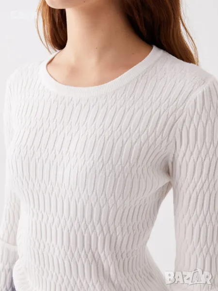 Бяла блуза с дълъг ръкав, снимка 1