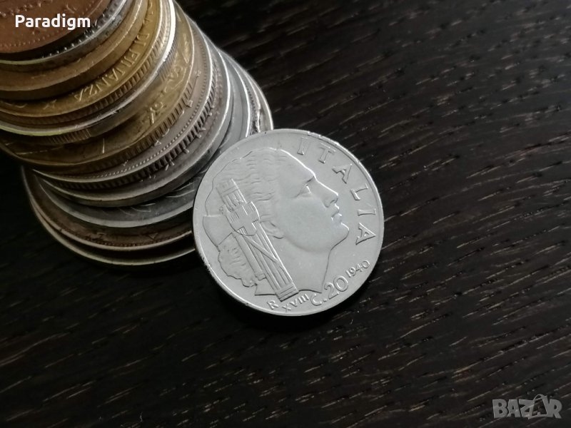 Монета - Италия - 20 чентесими | 1940г., снимка 1
