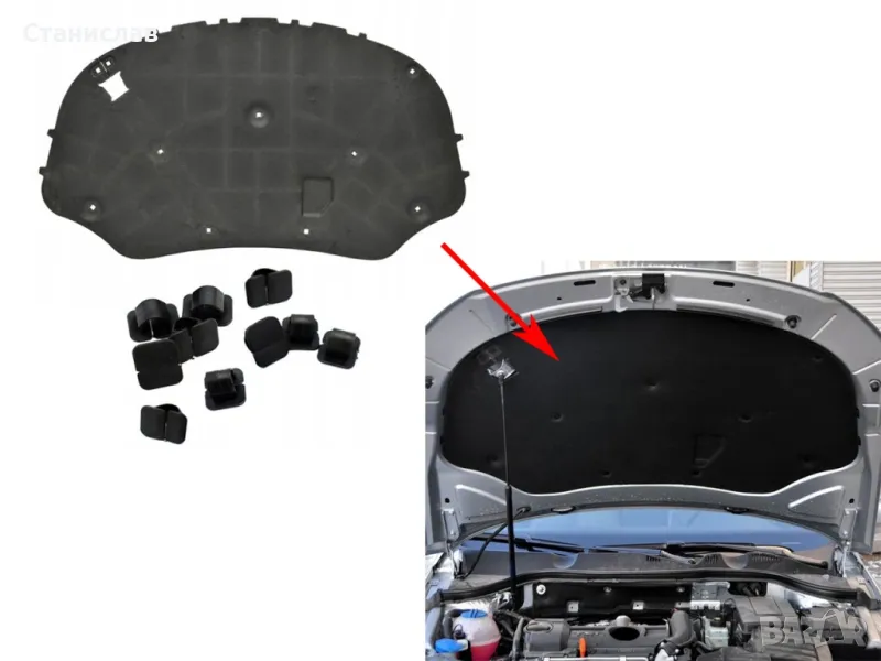 VW Passat B6 изолация за преден капак, снимка 1