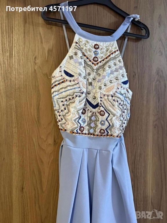 Ефектна синя рокля , снимка 1