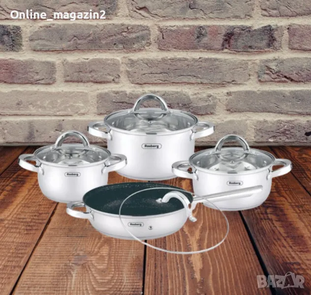 Комплект тенджери Rosberg R51210L8T, снимка 1