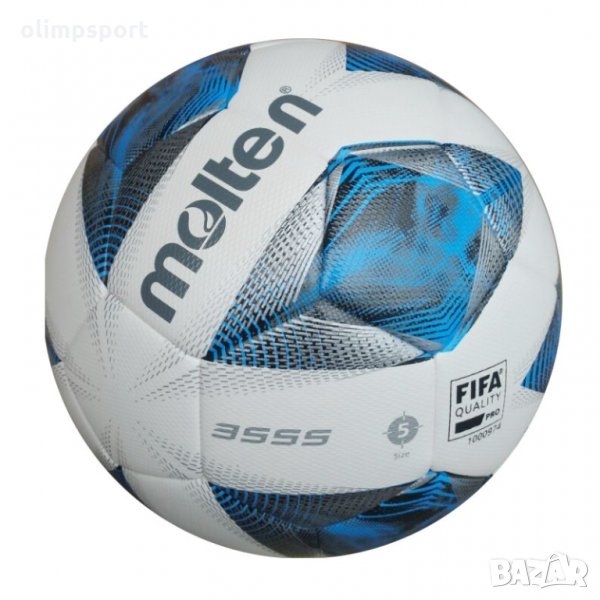 Топка футбол  Molten F5A3555:нова – шита топка – материал – PU – идеална за състезания от високо нив, снимка 1