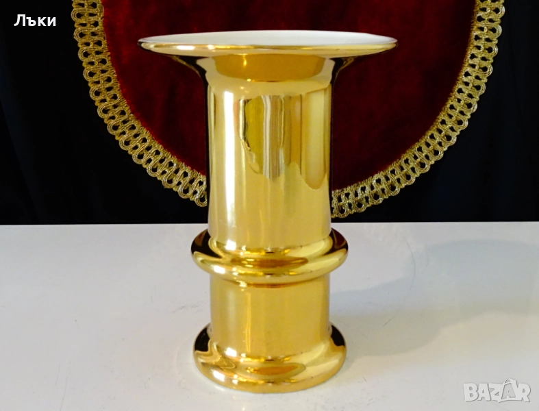 Порцеланова ваза баварски порцелан Gerold,злато 24 карата. , снимка 1