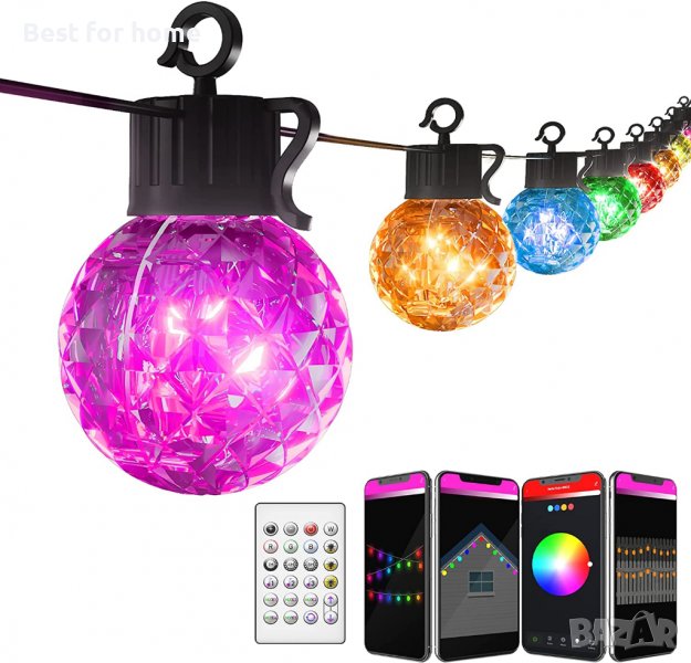 RGB смарт светлинна верига с 25 крушки, снимка 1