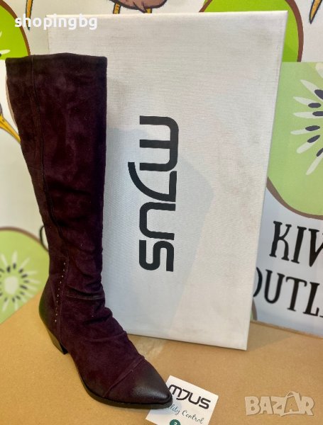 Луксозни дамски високи ботуши MJUS намалени, снимка 1