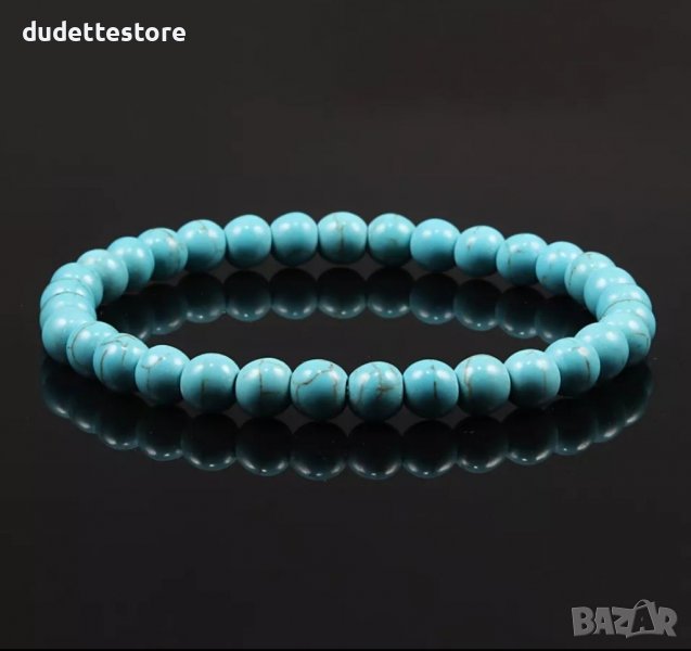 Гривна с естествен камък тюркоаз , снимка 1