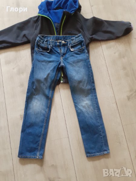 Дънки H&M + суитчър 128см, снимка 1