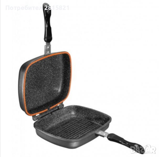 Многофункционален двоен тиган с две различни повърхностни структури 27х22см, снимка 1