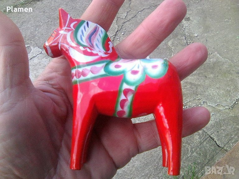 Оцветено дървено съветско конче играчка сувенир, снимка 1
