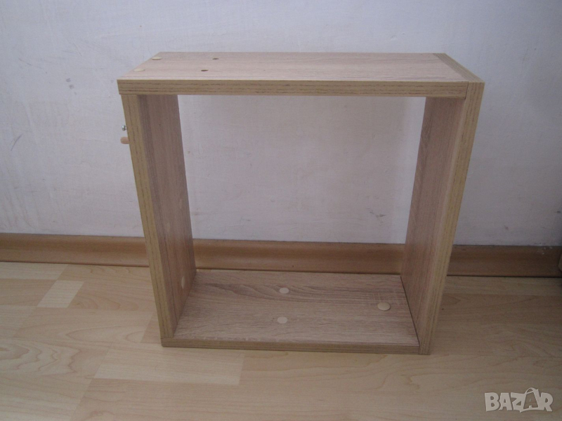 Дървена етажерка (рафт, лавица) за стена, квадратна, 35х35, снимка 1