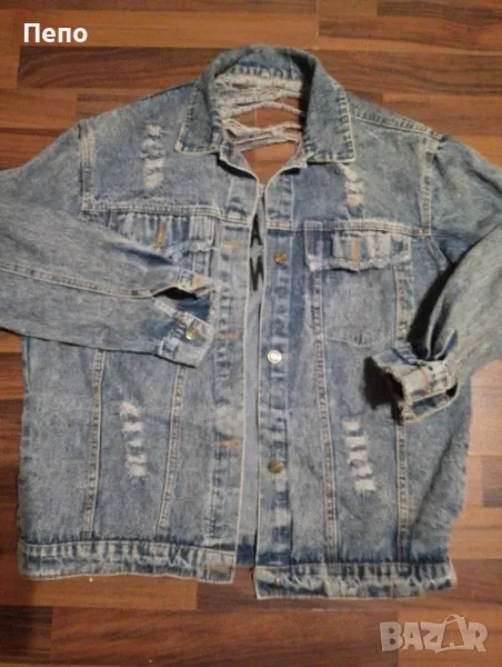 Стилно дънково яке , снимка 1