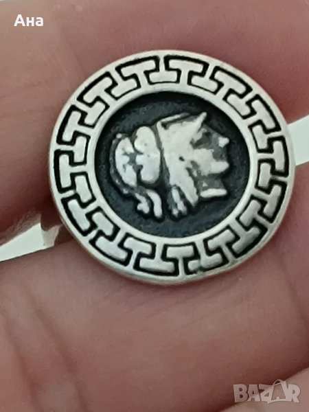 Сребърен пръстен Версаче Буква ЕЕ, снимка 1