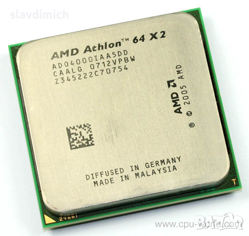 Процесор CPU за компютър AMD Athlon 64 X2 4000+ (65W, rev. G1) Socket AM2, снимка 1