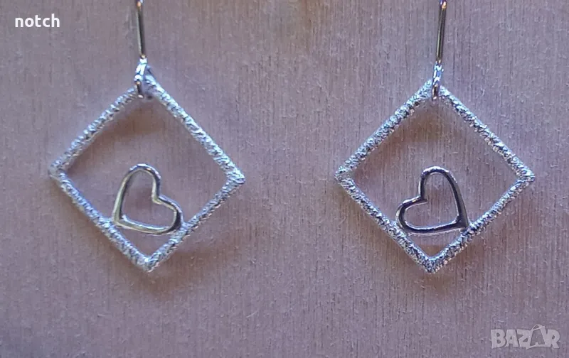 Сребърни обеци, снимка 1