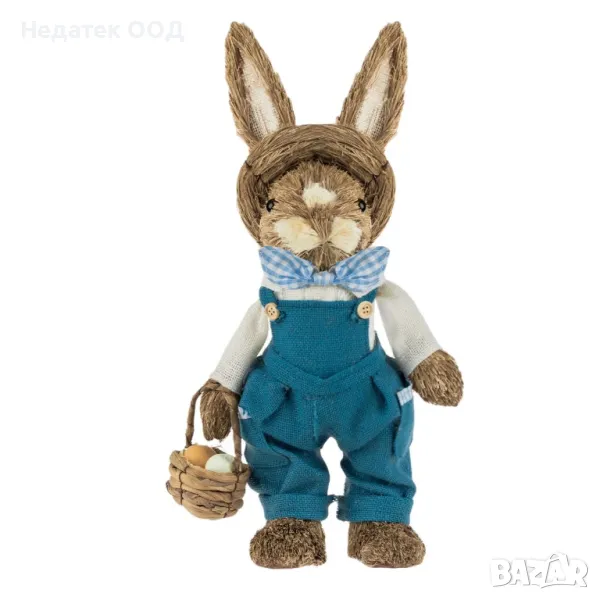 Великденска украса Заек, Син 47 см, снимка 1