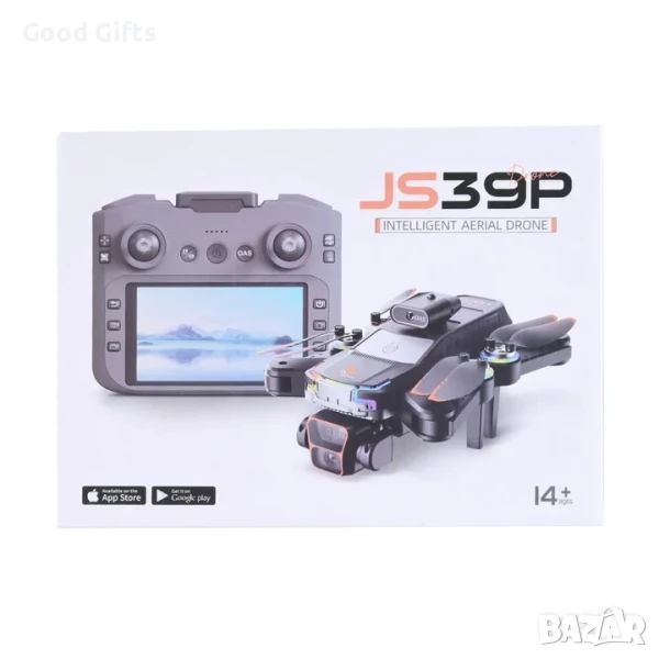 Смарт дрон с камера JS39P – WiFi управление, сгъваем дизайн, сензор за избягване на препятствия, до , снимка 1