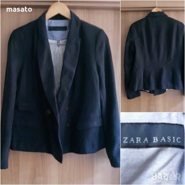 ZARA  тъмносиньо сако, снимка 1