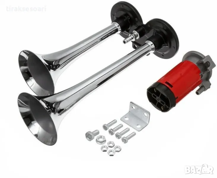 12V Електрическа тромба с компресор за Бусове Камиони Коли Трактор, снимка 1