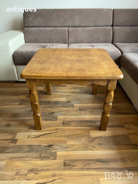 Стара дървена маса от чисто дърво - дърворезба, снимка 1